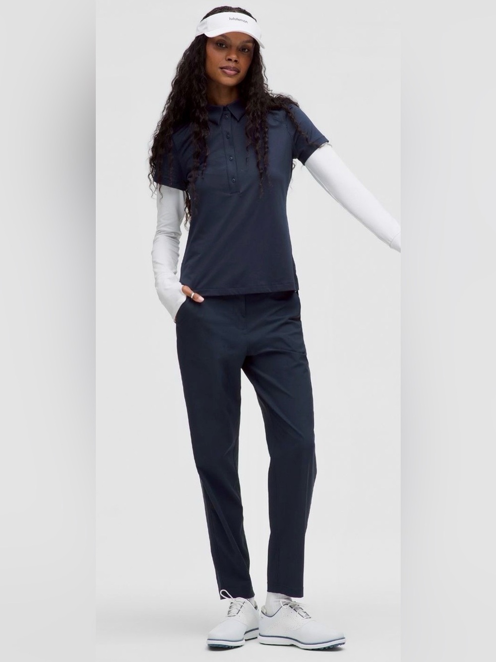 lululemon athletica Navy Stretch Twill Golf Pant Size 27